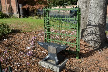 MR_DSH_3031_3495 Frank Topley Blacksmith MemorialJPG Rolleston on Dove: 09.10.2022: Frank Topley Blacksmith Memorial: © 2022 Martin Robinson