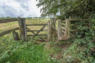 F20B8100r2 2nd October 2020: Rocester walk: Looking back past the stile : Paul L.G. Morris