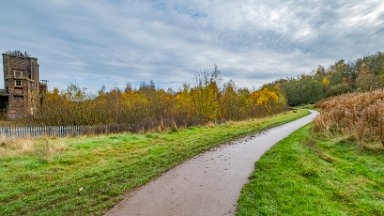 whitfield-valley-and-chatterley-PLGM-F24_12342r1 11th November 2024: Chatterley Whitfield Country Park: © 2024 Paul L.G. Morris: Path to the south of the colliery