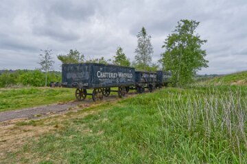 whitfield-valley-and-chatterley-PLGM-H25_4139r1 22nd May 2025: Chatterley Whitfield Colliery: © 2025 Paul L.G. Morris: Railway Wagons